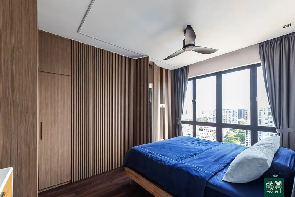Master bedroom in Fortune Jade 3 Bedroom — interior by Noble Interior Design