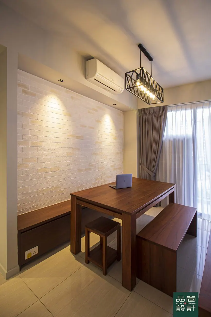 Dining area in Boathouse Residences 2 Bedroom — interior by Noble Interior Design