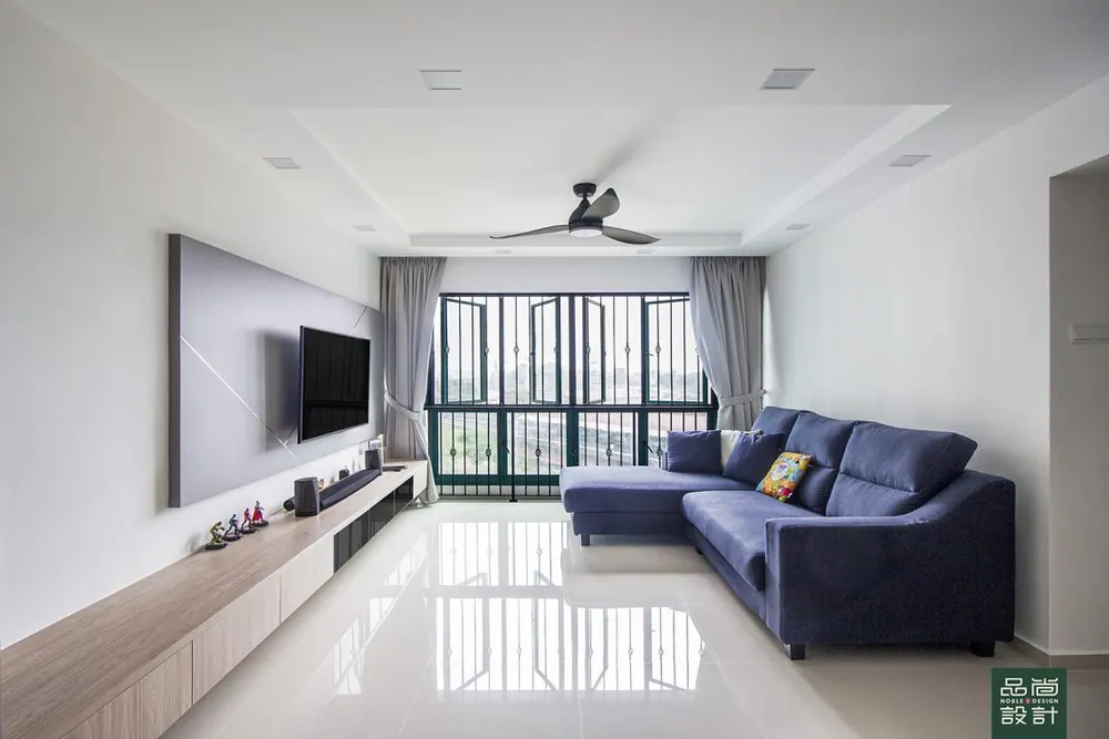 Living room in Admiralty Dr 4-room — interior by Noble Interior Design