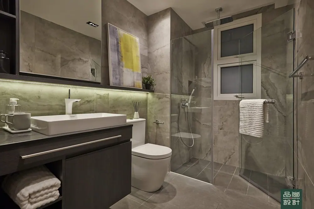 Bathroom in Jervois Treasures 2 Bedroom — interior by Noble Interior Design