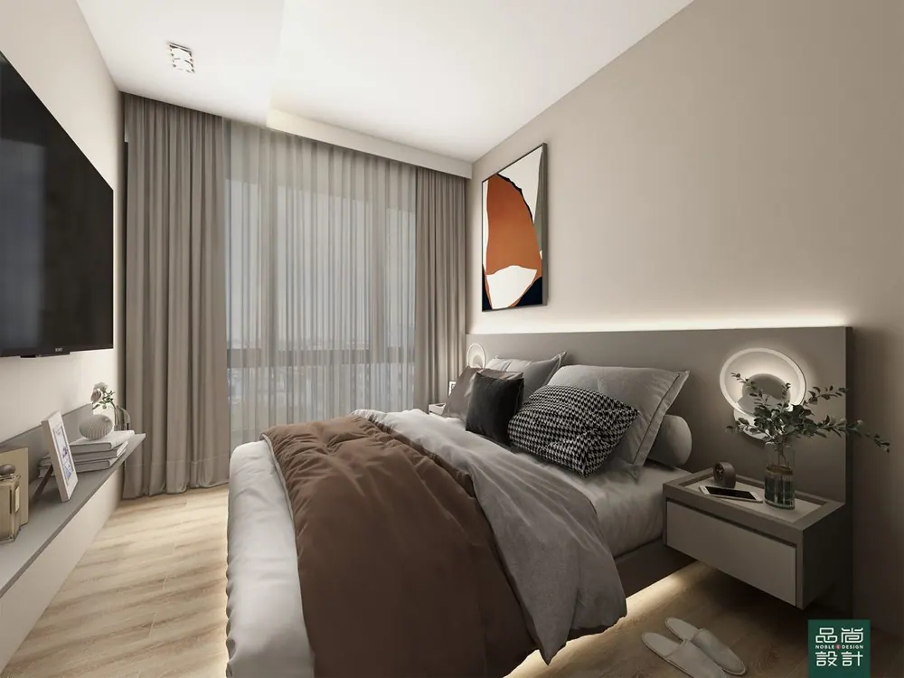 Master bedroom in Hundred Palms Residences 3 Bedroom — interior by Noble Interior Design