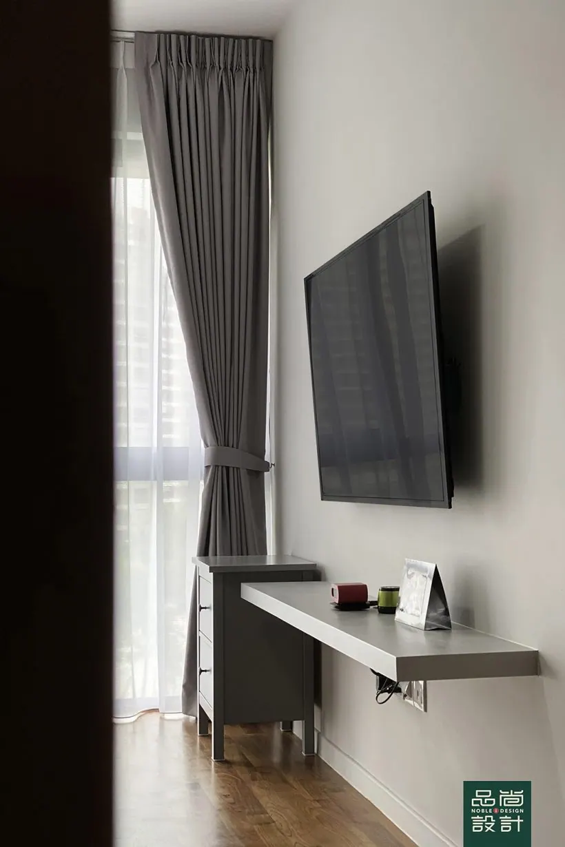 Master bedroom in Boathouse Residences 2 Bedroom — interior by Noble Interior Design