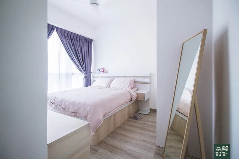 Master bedroom in The Alps Residences 2 Bedroom — interior by Noble Interior Design