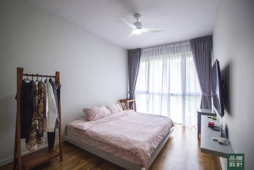 Master bedroom in Boathouse Residences 2 Bedroom — interior by Noble Interior Design