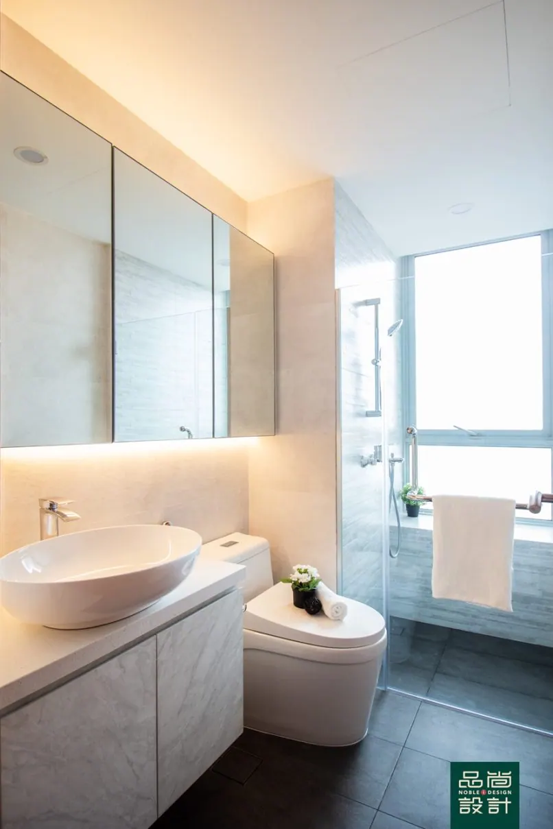 Bathroom in Kovan Melody 2 Bedroom — interior by Noble Interior Design