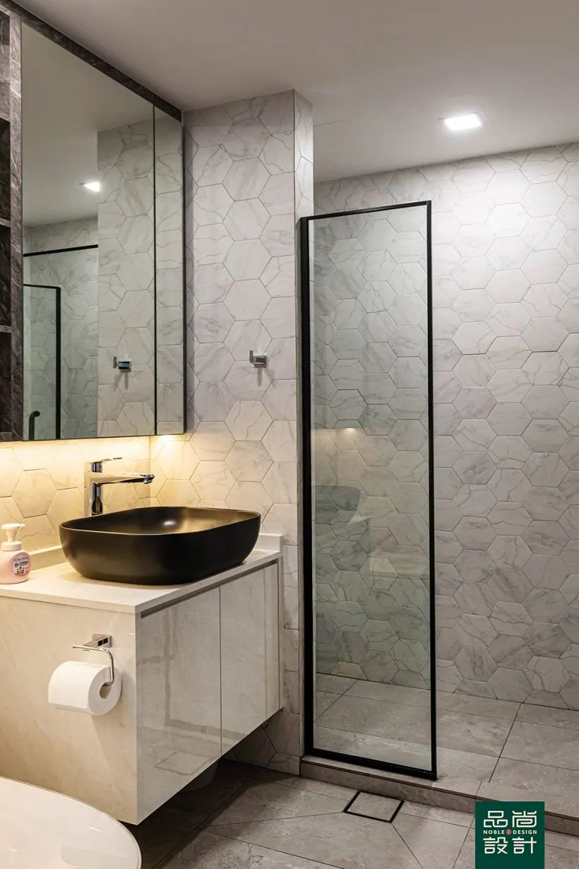 Bathroom in Fortune Jade 3 Bedroom — interior by Noble Interior Design