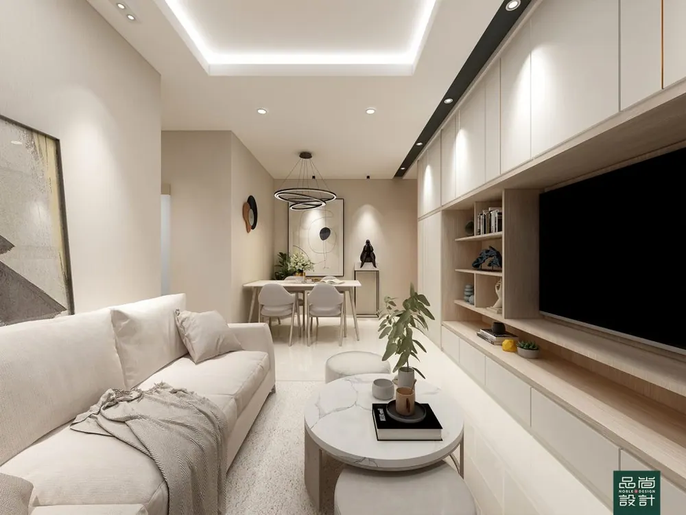 Living room in Hundred Palms Residences 3 Bedroom — interior by Noble Interior Design