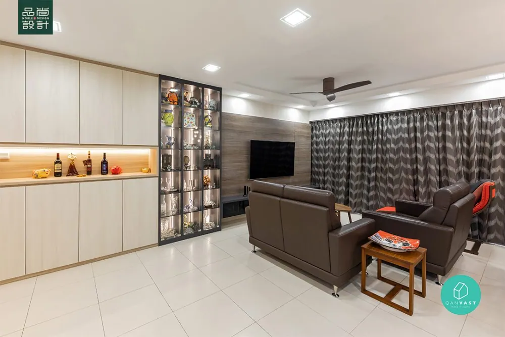 Living room in Fernvale Ridge 5-room — interior by Noble Interior Design