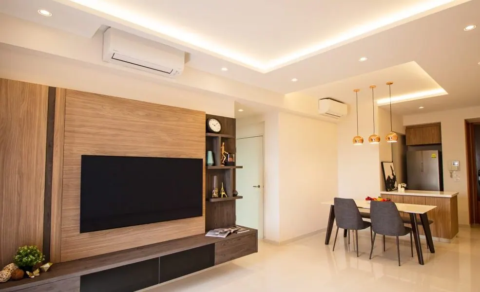 Living room in Kovan Melody 2 Bedroom — interior by Noble Interior Design