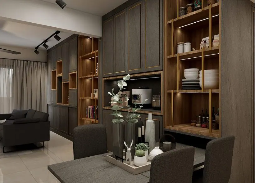 Living room in Gem Residences 3 Bedroom — interior by Noble Interior Design