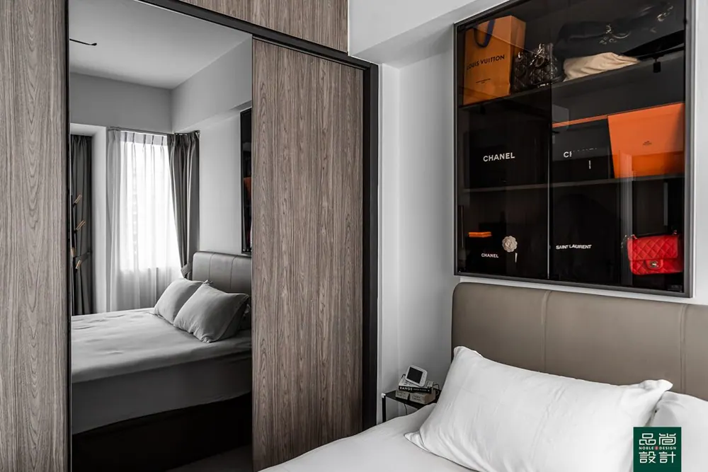 Master bedroom in Dunman Place 3 Bedroom — interior by Noble Interior Design