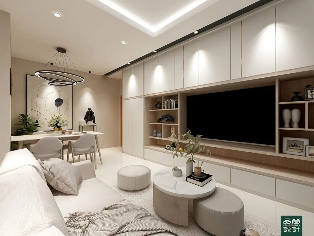 Living room in Hundred Palms Residences 3 Bedroom — interior by Noble Interior Design