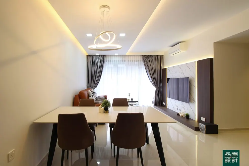 Living room in Westwood Residences 5 Bedroom — interior by Noble Interior Design