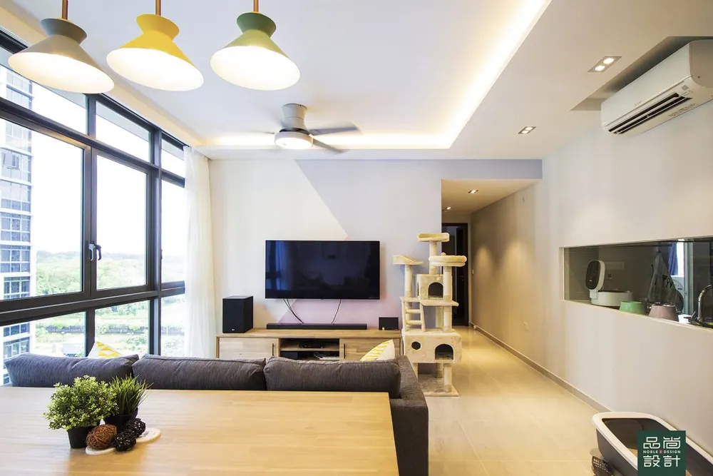 Living room in Symphony Suites 3 Bedroom (P1) — interior by Noble Interior Design