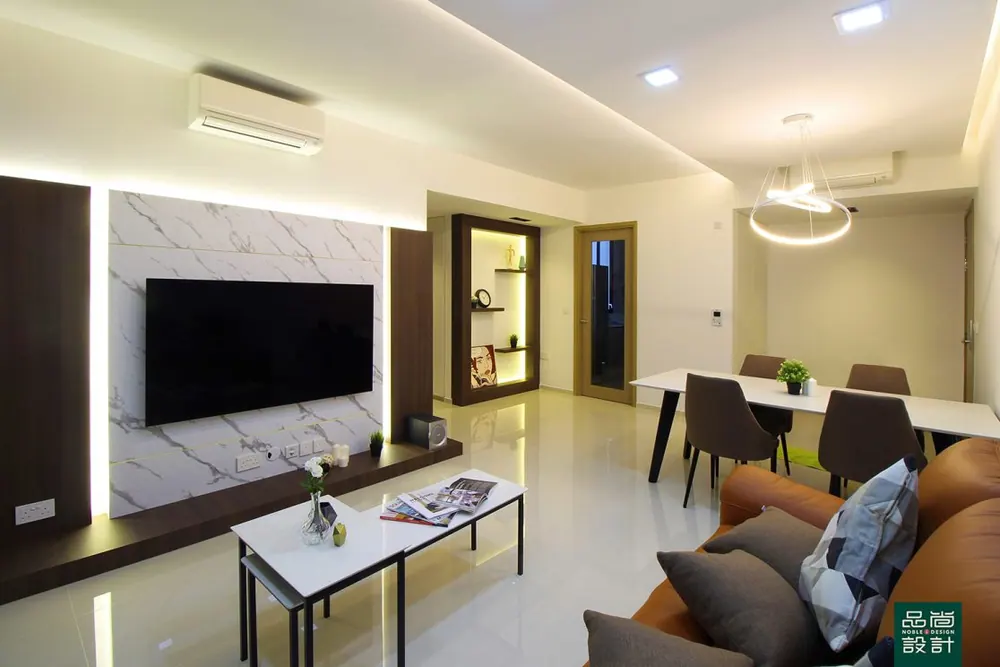 Living room in Westwood Residences 5 Bedroom — interior by Noble Interior Design