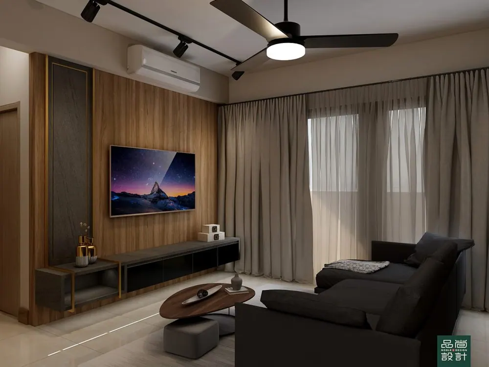 Living room in Gem Residences 3 Bedroom — interior by Noble Interior Design