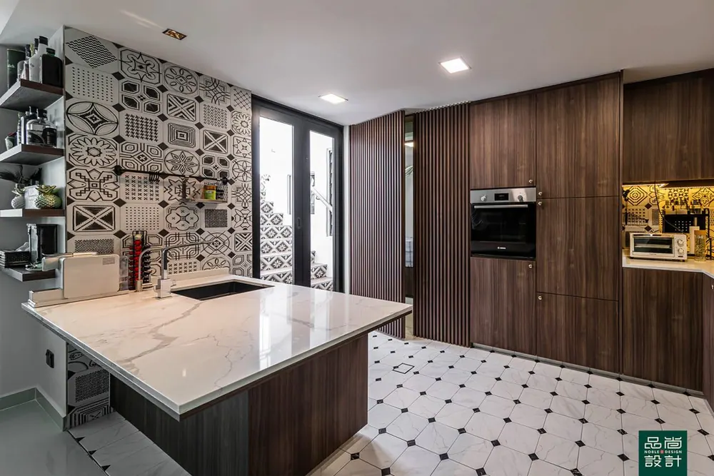 Kitchen in Fortune Jade 3 Bedroom — interior by Noble Interior Design
