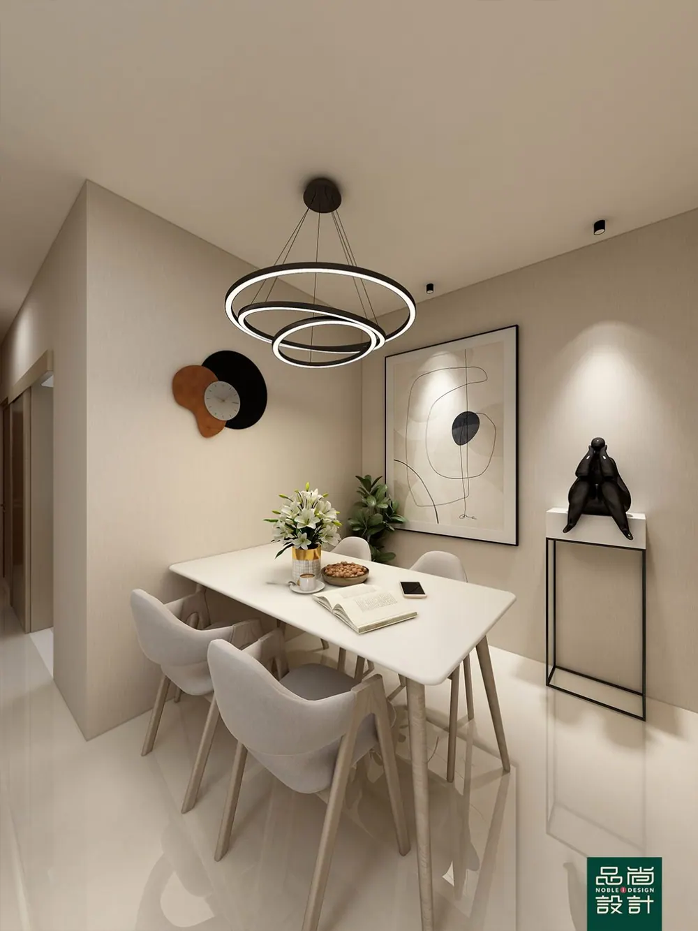 Dining area in Hundred Palms Residences 3 Bedroom — interior by Noble Interior Design