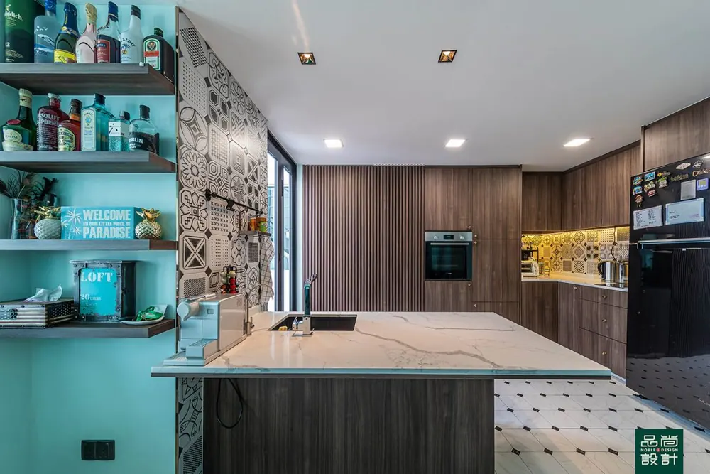 Kitchen in Fortune Jade 3 Bedroom — interior by Noble Interior Design