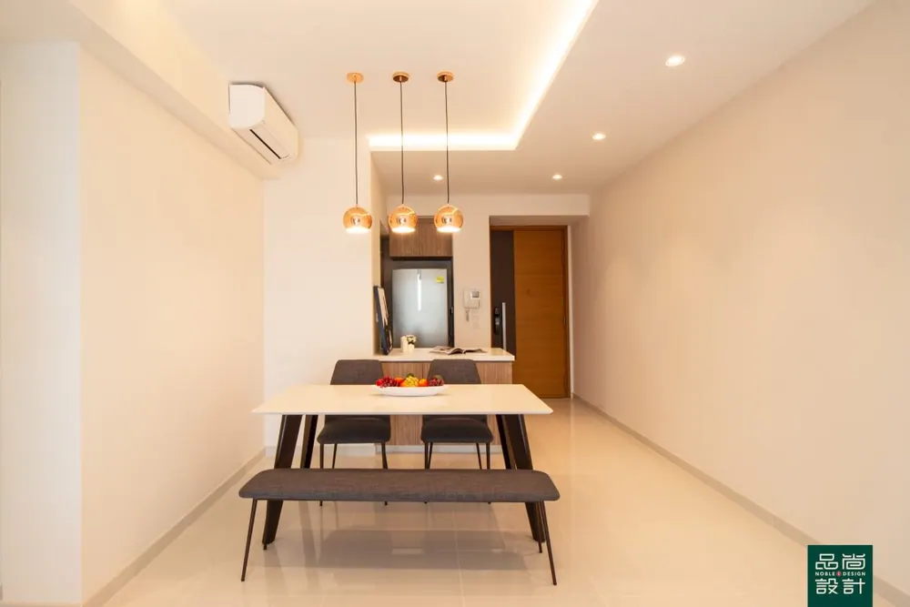 Dining area in Kovan Melody 2 Bedroom — interior by Noble Interior Design