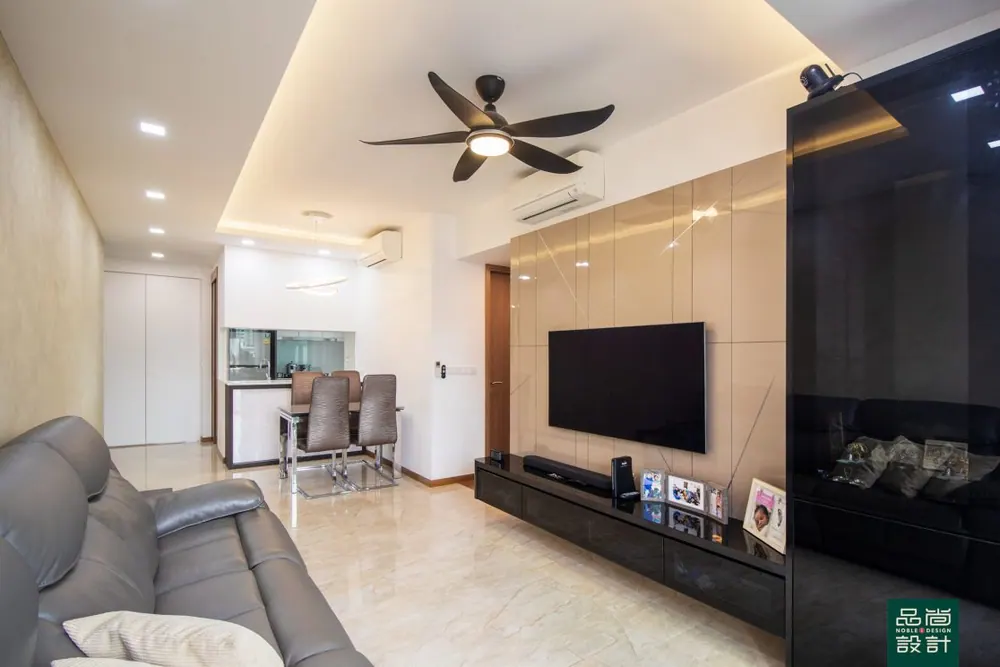 Living room in Kingsford Waterbay 3 Bedroom — interior by Noble Interior Design