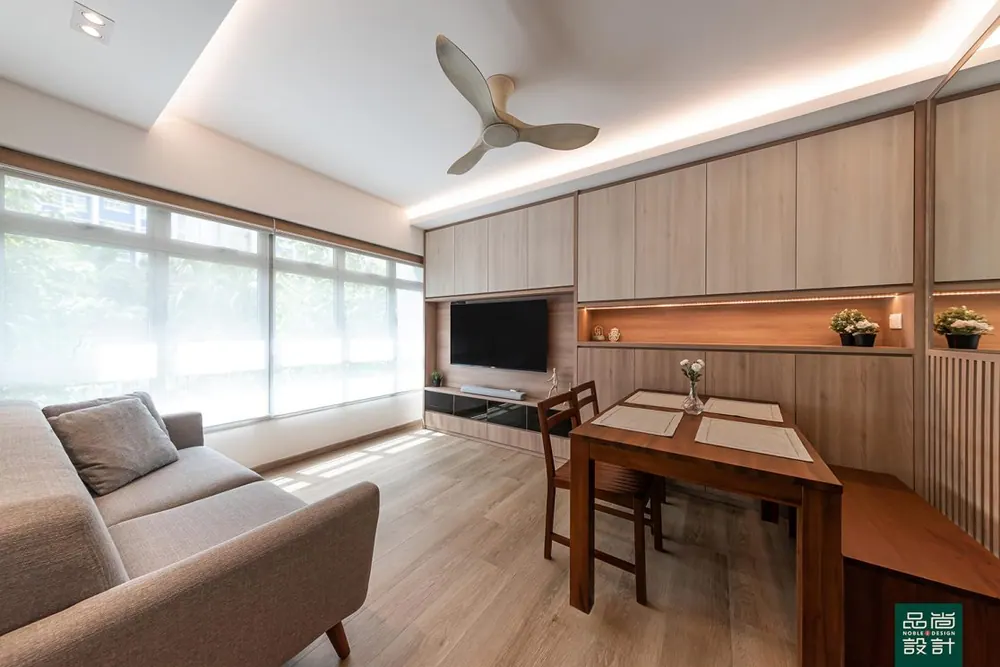 Living room in Teck Ghee Vista @ AMK 4-room — interior by Noble Interior Design