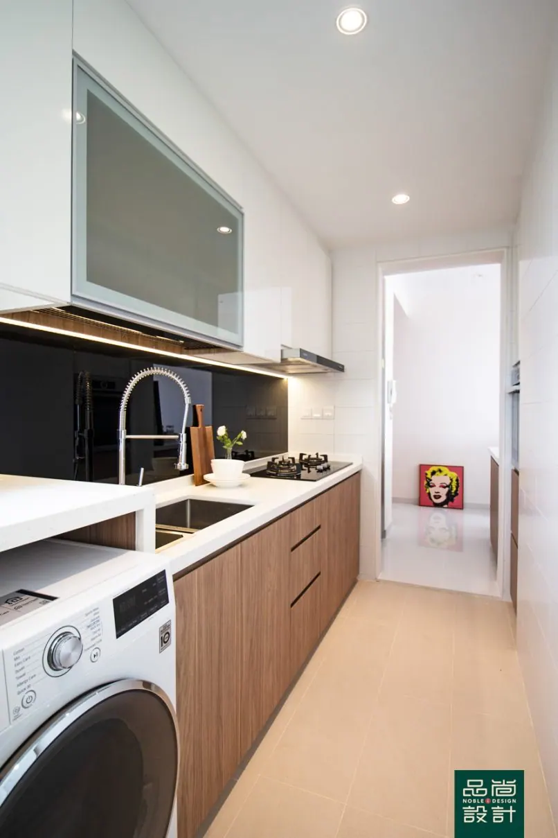 Kitchen in Kovan Melody 2 Bedroom — interior by Noble Interior Design