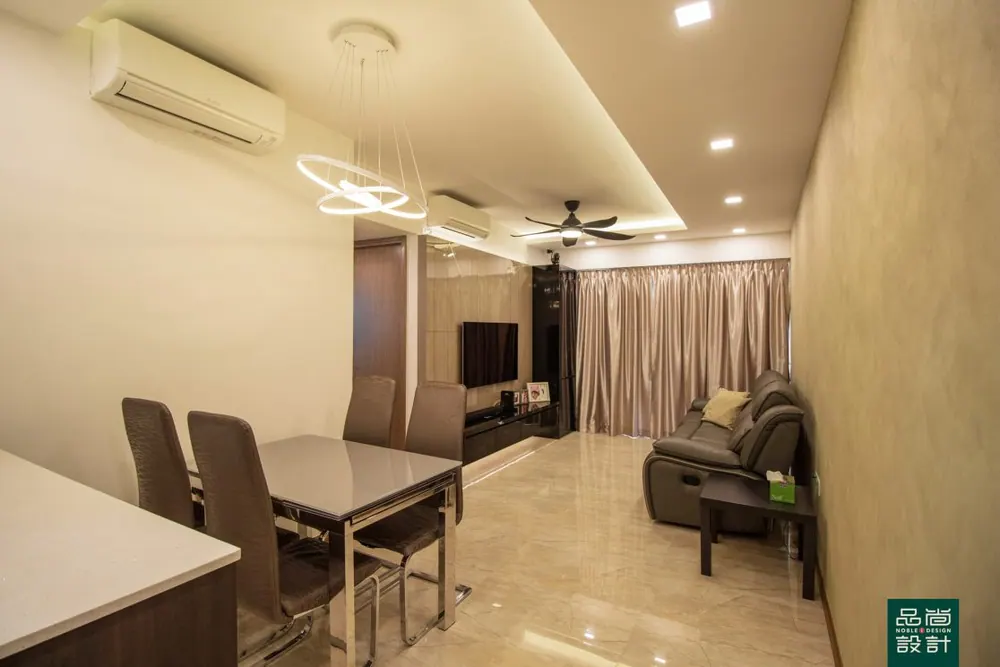 Living room in Kingsford Waterbay 3 Bedroom — interior by Noble Interior Design