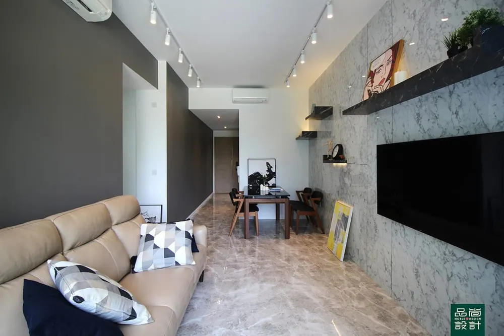 Living room in The Santorini 2 Bedroom — interior by Noble Interior Design