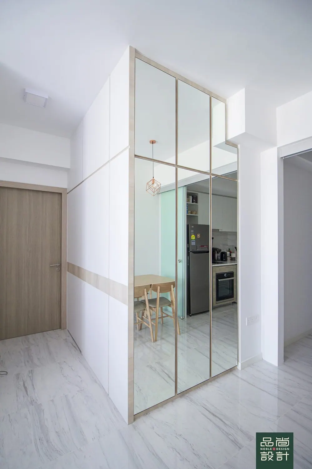 Wardrobe in The Alps Residences 2 Bedroom — interior by Noble Interior Design