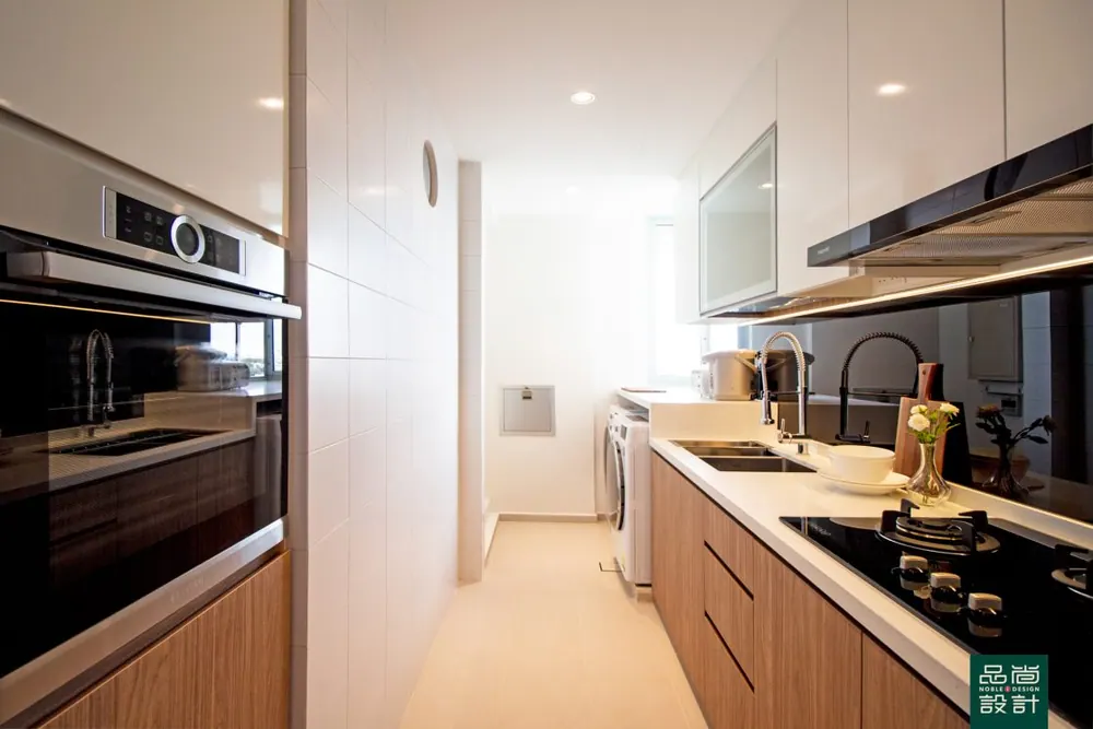 Kitchen in Kovan Melody 2 Bedroom — interior by Noble Interior Design