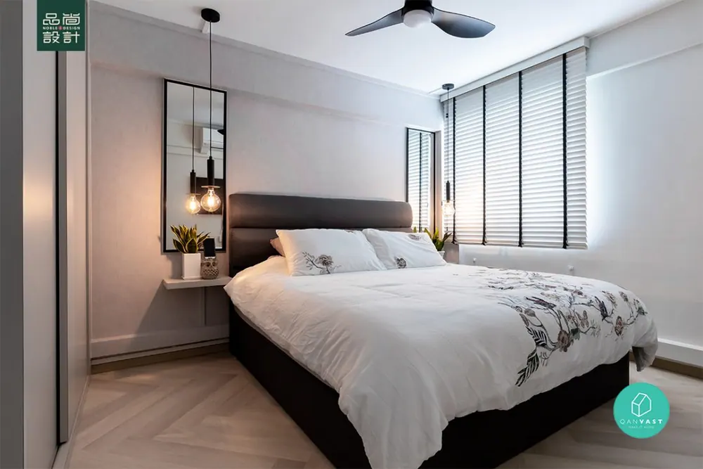 Master bedroom in Toa Payoh Court 3-room — interior by Noble Interior Design