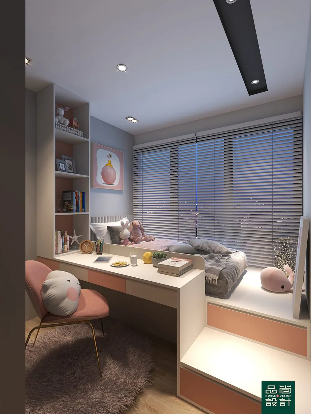 Bedroom in Hundred Palms Residences 3 Bedroom — interior by Noble Interior Design