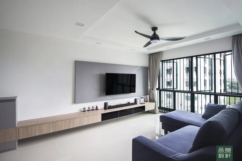 Living room in Admiralty Dr 4-room — interior by Noble Interior Design