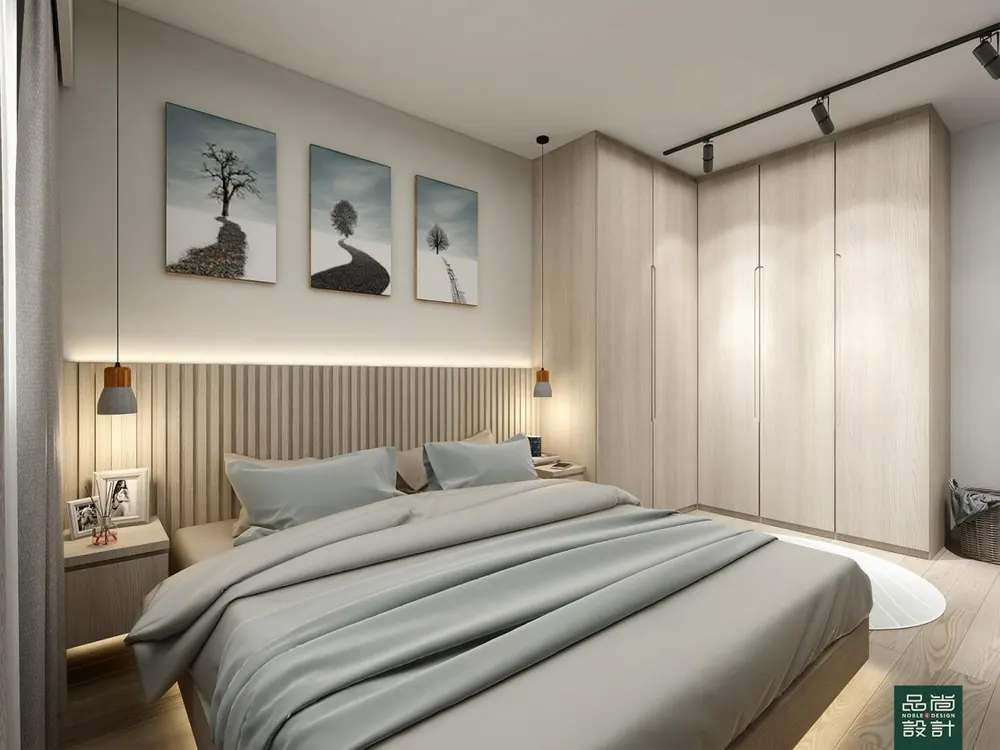 Master bedroom in Alkaff Lakeview 4-room — interior by Noble Interior Design