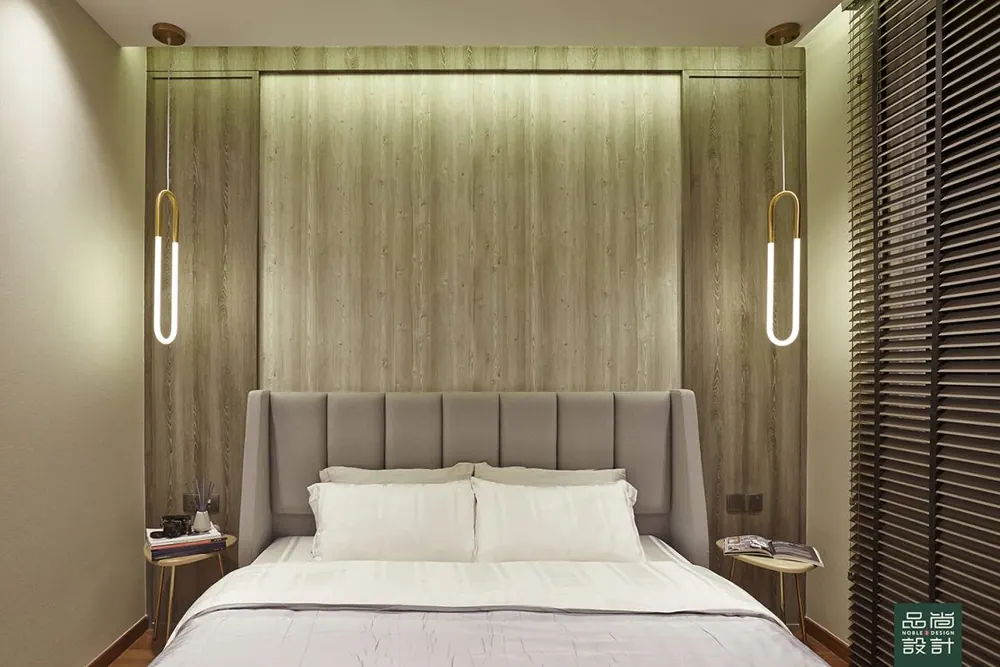Master bedroom in Jervois Treasures 2 Bedroom — interior by Noble Interior Design