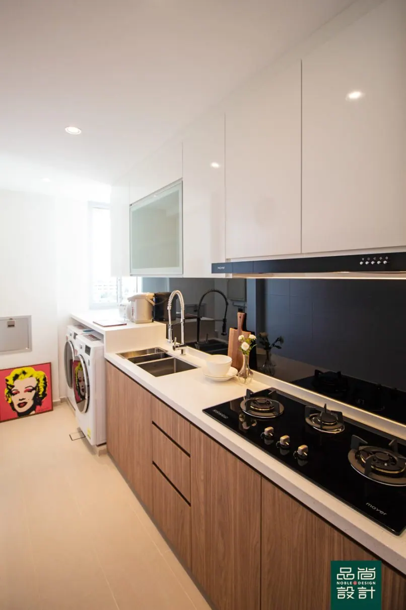 Kitchen in Kovan Melody 2 Bedroom — interior by Noble Interior Design