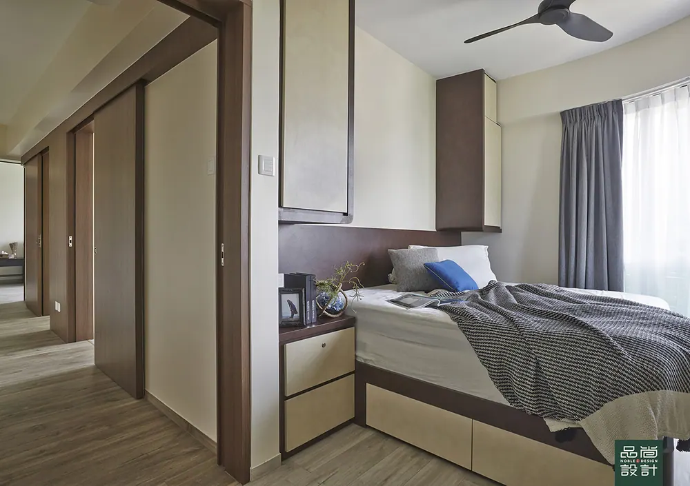 Master bedroom in Fortune Jade 3 Bedroom — interior by Noble Interior Design