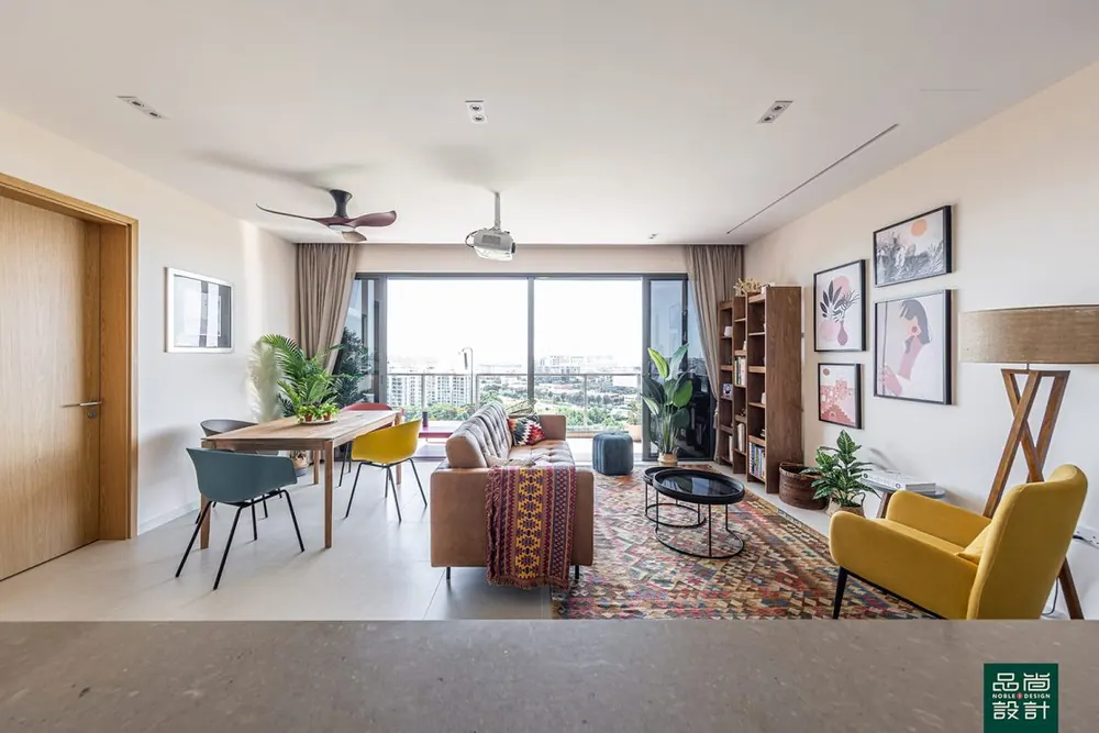 Living room in Twin VEW 4 Bedroom — interior by Noble Interior Design