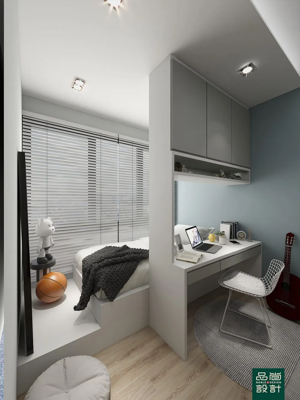 Bedroom in Hundred Palms Residences 3 Bedroom — interior by Noble Interior Design