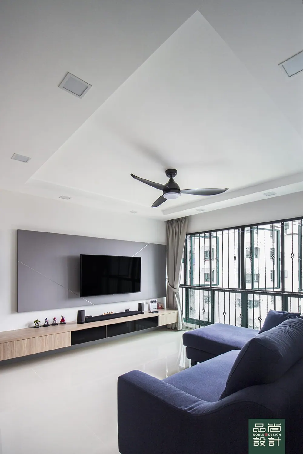 Living room in Admiralty Dr 4-room — interior by Noble Interior Design