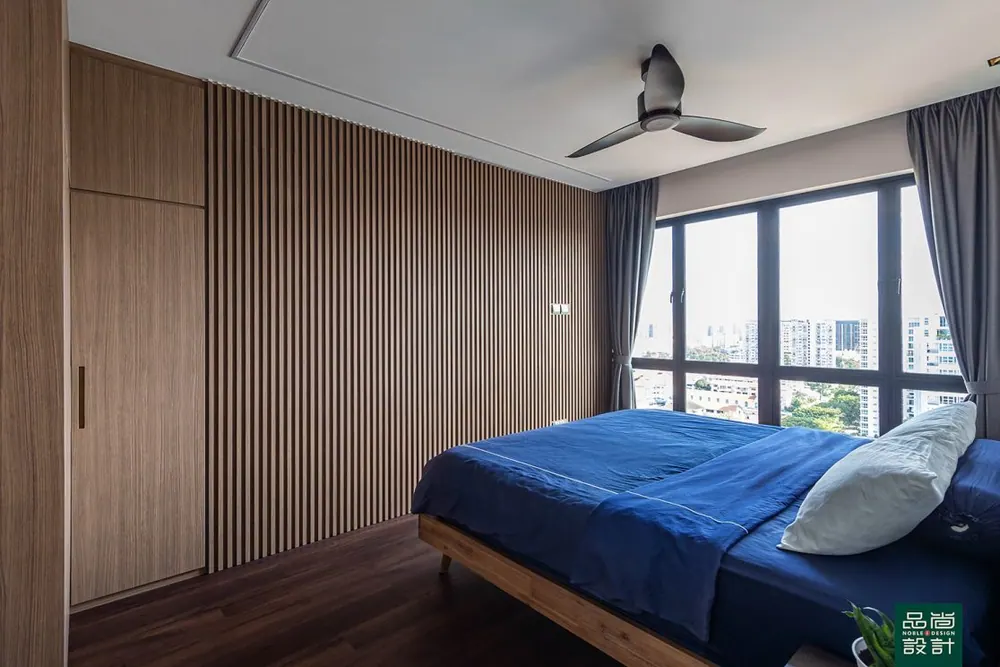 Master bedroom in Fortune Jade 3 Bedroom — interior by Noble Interior Design