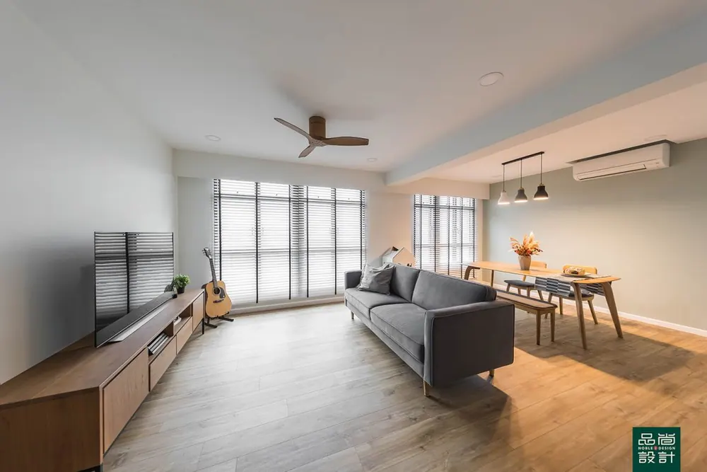 Living and dining in Alkaff Lakeview 4-room — interior by Noble Interior Design