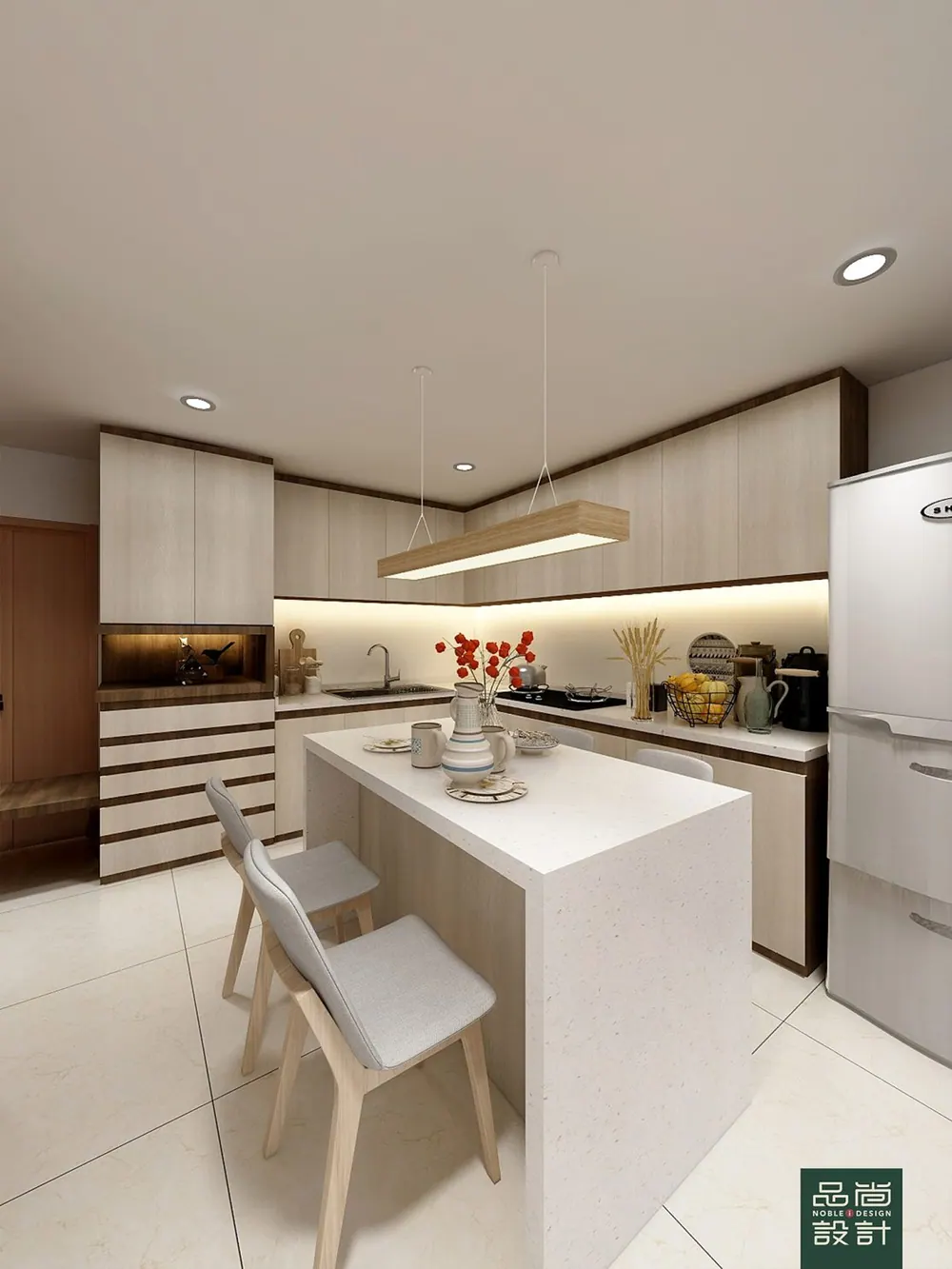 Kitchen in GEM Residences 2 Bedroom — interior by Noble Interior Design