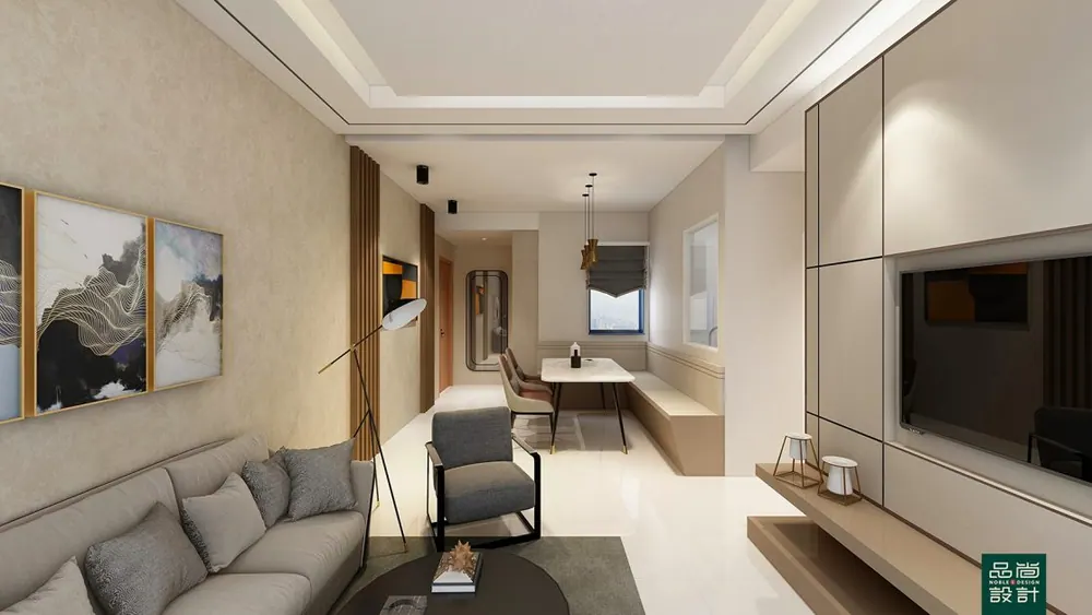 Living room in Hundred Palms Residences — interior by Noble Interior Design