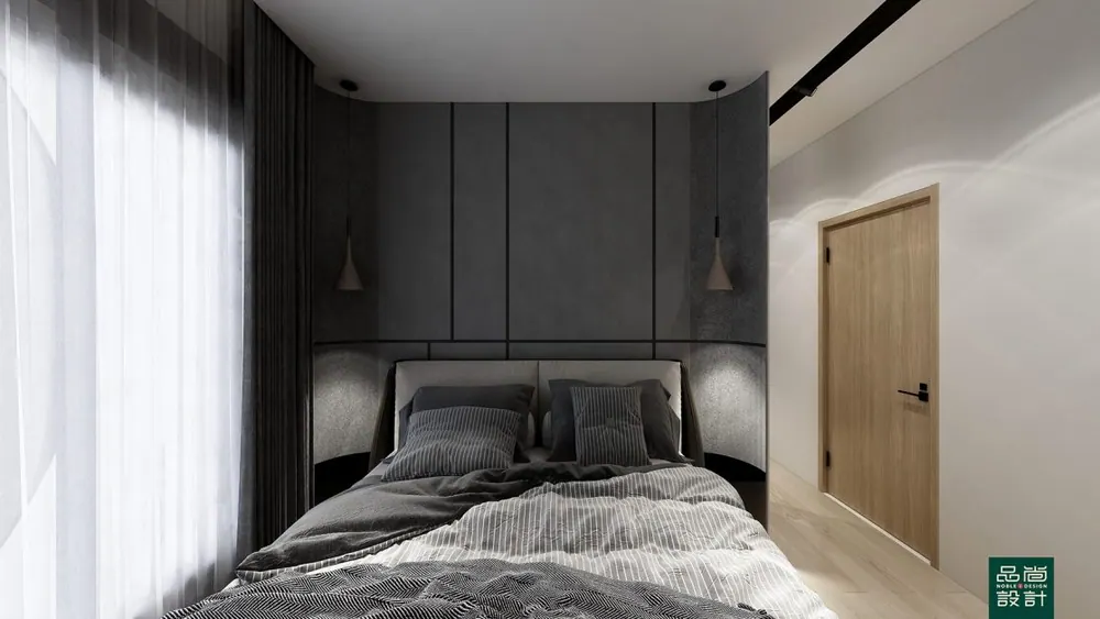 Master bedroom in Hundred Palms Residences — interior by Noble Interior Design