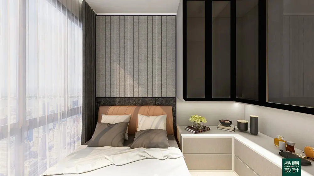 Bedroom in Hundred Palms Residences — interior by Noble Interior Design