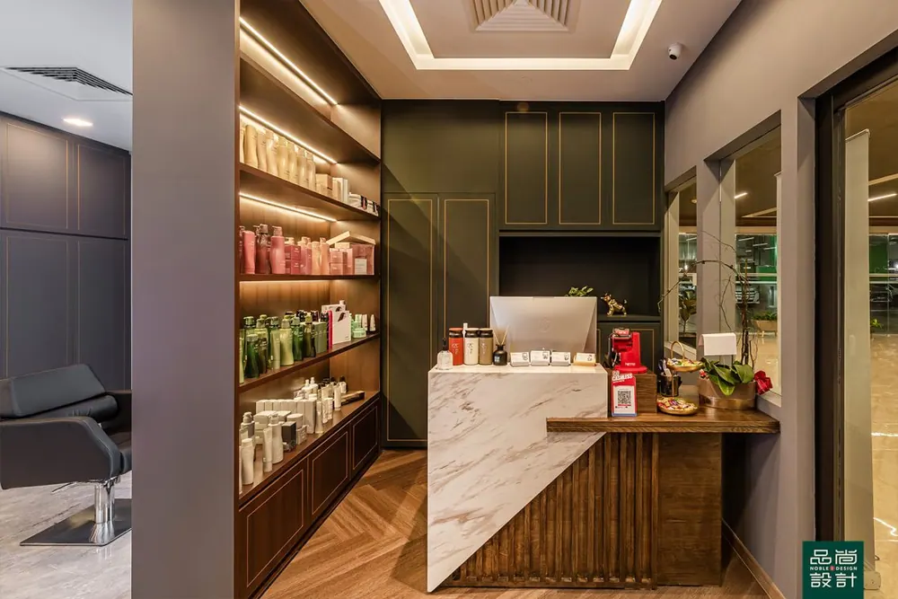 Kiu Hair Gallery — interior by Noble Interior Design