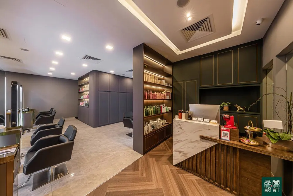 Kiu Hair Gallery — interior by Noble Interior Design