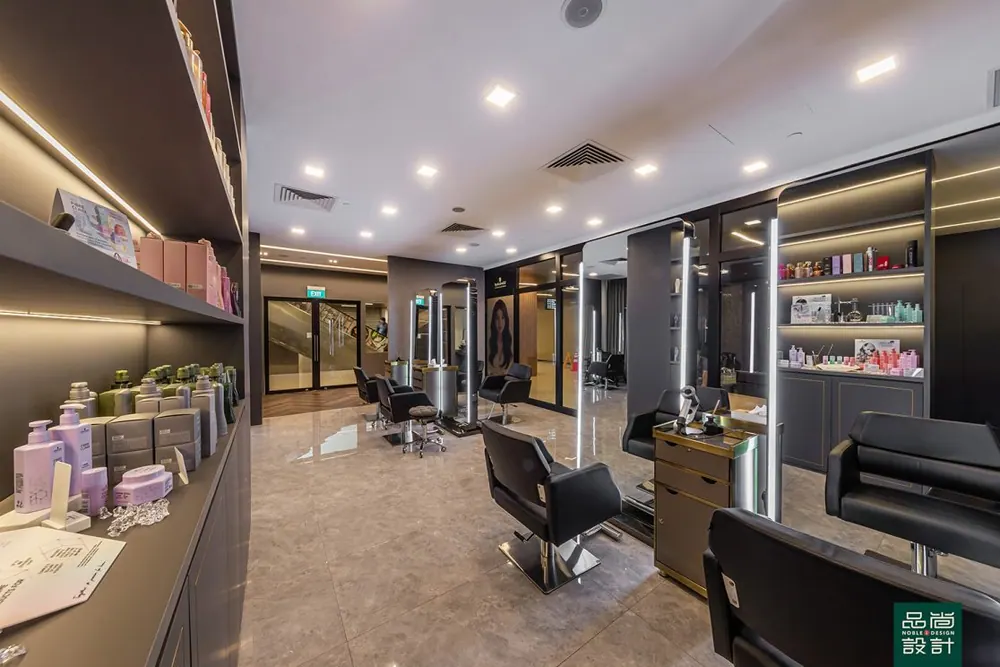 Kiu Hair Gallery — interior by Noble Interior Design